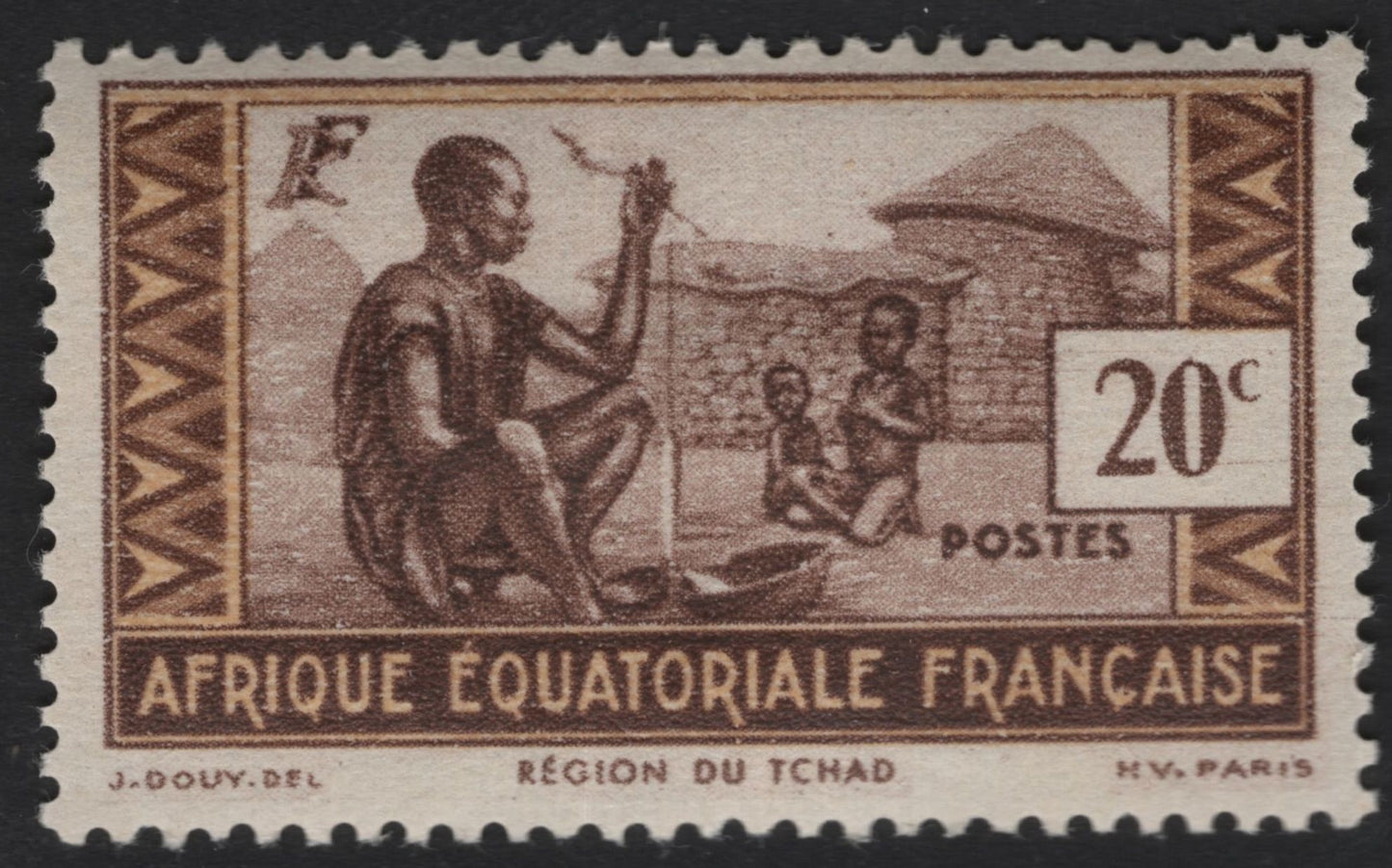 SCG11153 - Afrique Équatoriale Française – Region du Tchad Traditional Life Definitives (Set of 5)