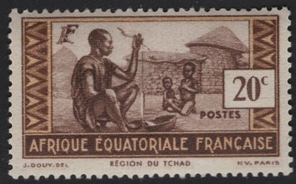 SCG11153 - Afrique Équatoriale Française – Region du Tchad Traditional Life Definitives (Set of 5)