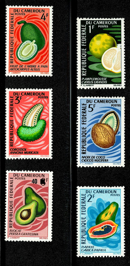 SCG132 Cameroon Tropical Fruits Stamp Set – Republic Fédérale du Cameroun (1F to 40F)