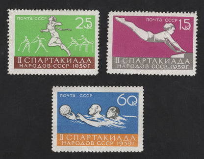 SCG13627 - USSR 1959 Spartakiad of the Peoples – Sports Series (Athletics, Gymnastics & Water Polo)