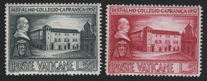 SCG11164 - Vatican City – 1957 Almo Collegio Capranica 500th Anniversary (Complete Set)