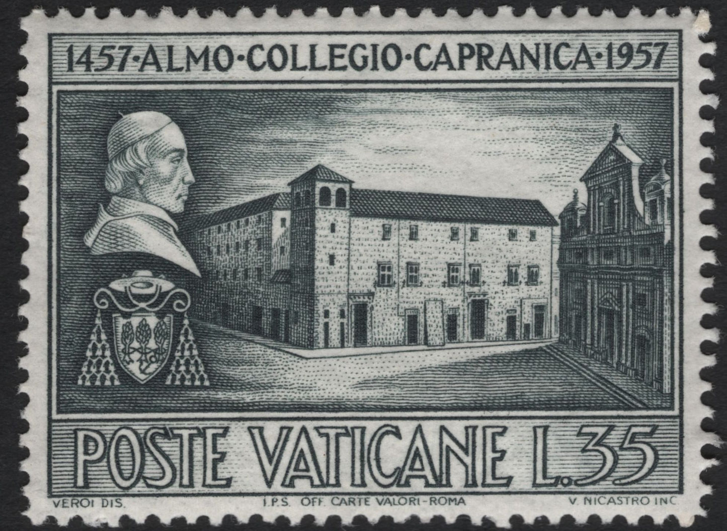 SCG11164 - Vatican City – 1957 Almo Collegio Capranica 500th Anniversary (Complete Set)