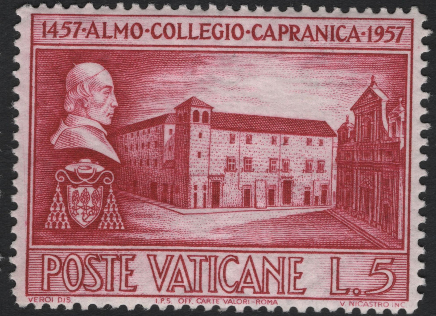 SCG11164 - Vatican City – 1957 Almo Collegio Capranica 500th Anniversary (Complete Set)
