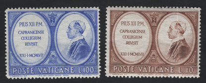 SCG11167 - Vatican City – 1957 Visit of Pope Pius XII to the Capranica College (Set of 2)