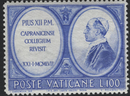 SCG11167 - Vatican City – 1957 Visit of Pope Pius XII to the Capranica College (Set of 2)