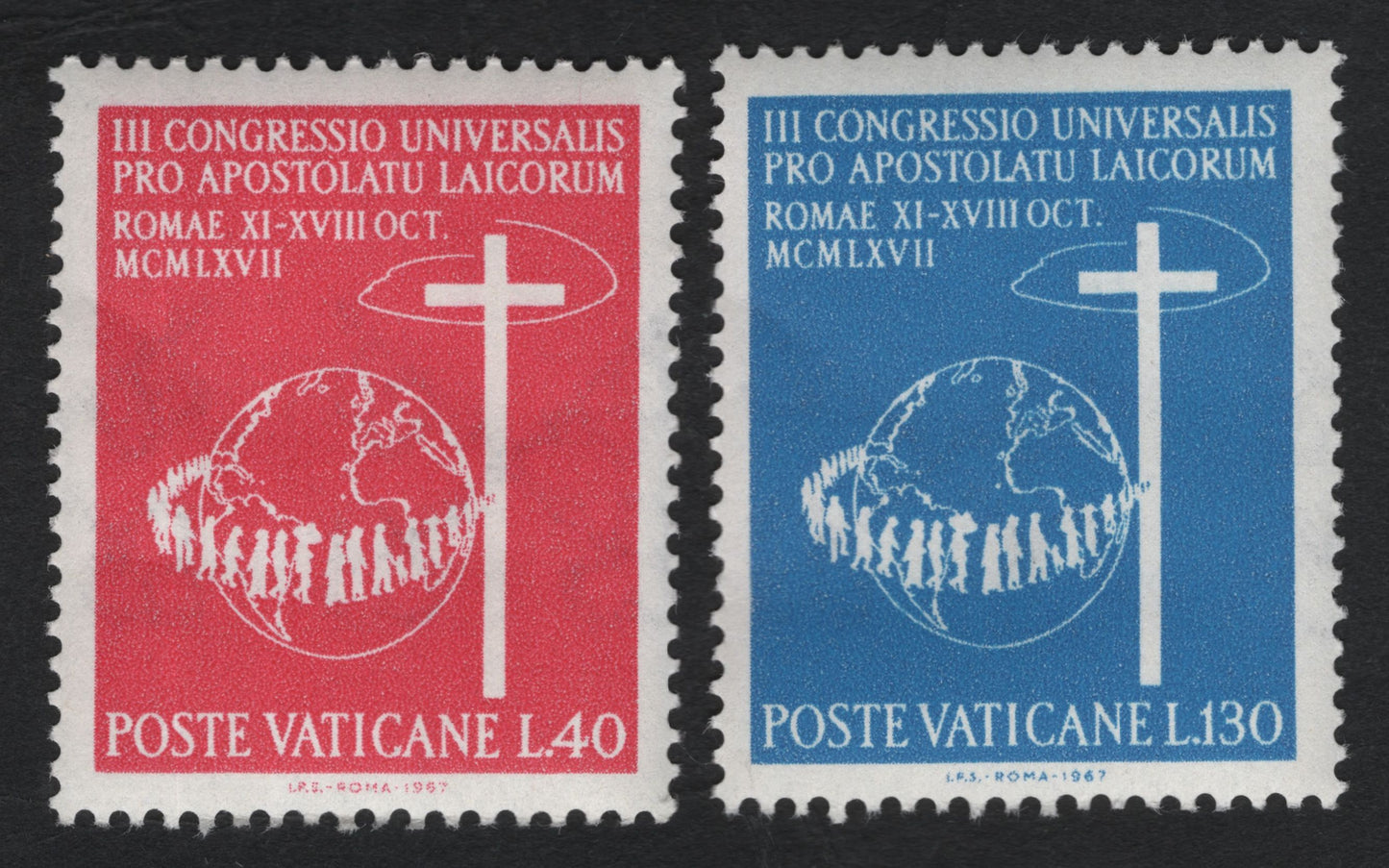 SCG11160 - Vatican City – 1967 III Universal Congress of the Lay Apostolate (Set of 2)
