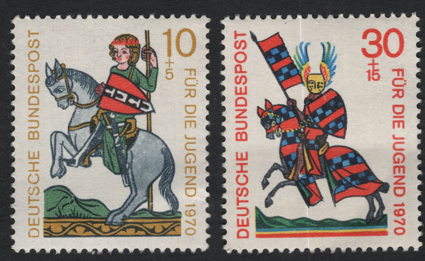 SCG11161 - Germany (Federal Republic) – 1970 “For the Youth” Medieval Riders (Semi-Postal Pair)
