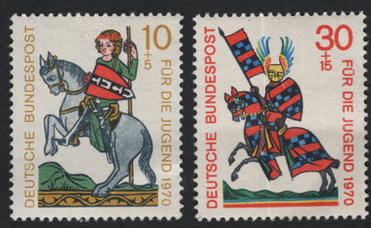 SCG11161 - Germany (Federal Republic) – 1970 “For the Youth” Medieval Riders (Semi-Postal Pair)