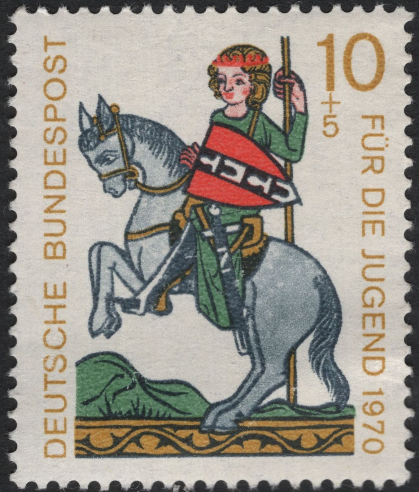 SCG11161 - Germany (Federal Republic) – 1970 “For the Youth” Medieval Riders (Semi-Postal Pair)