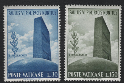 SCG11163 - Vatican City – 1965 Pope Paul VI “Pacis Nuntius” Peace Commemoration (Set of 2)