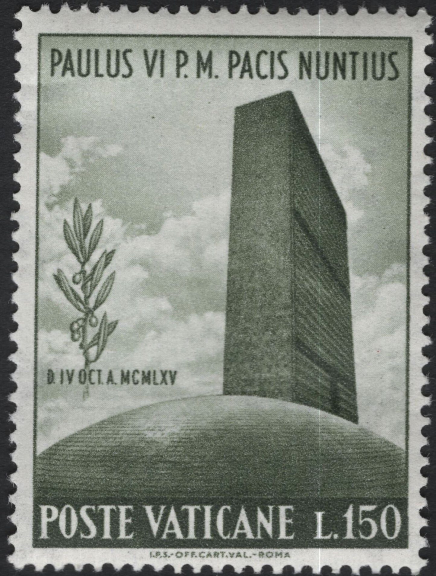 SCG11163 - Vatican City – 1965 Pope Paul VI “Pacis Nuntius” Peace Commemoration (Set of 2)