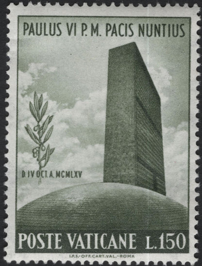 SCG11163 - Vatican City – 1965 Pope Paul VI “Pacis Nuntius” Peace Commemoration (Set of 2)