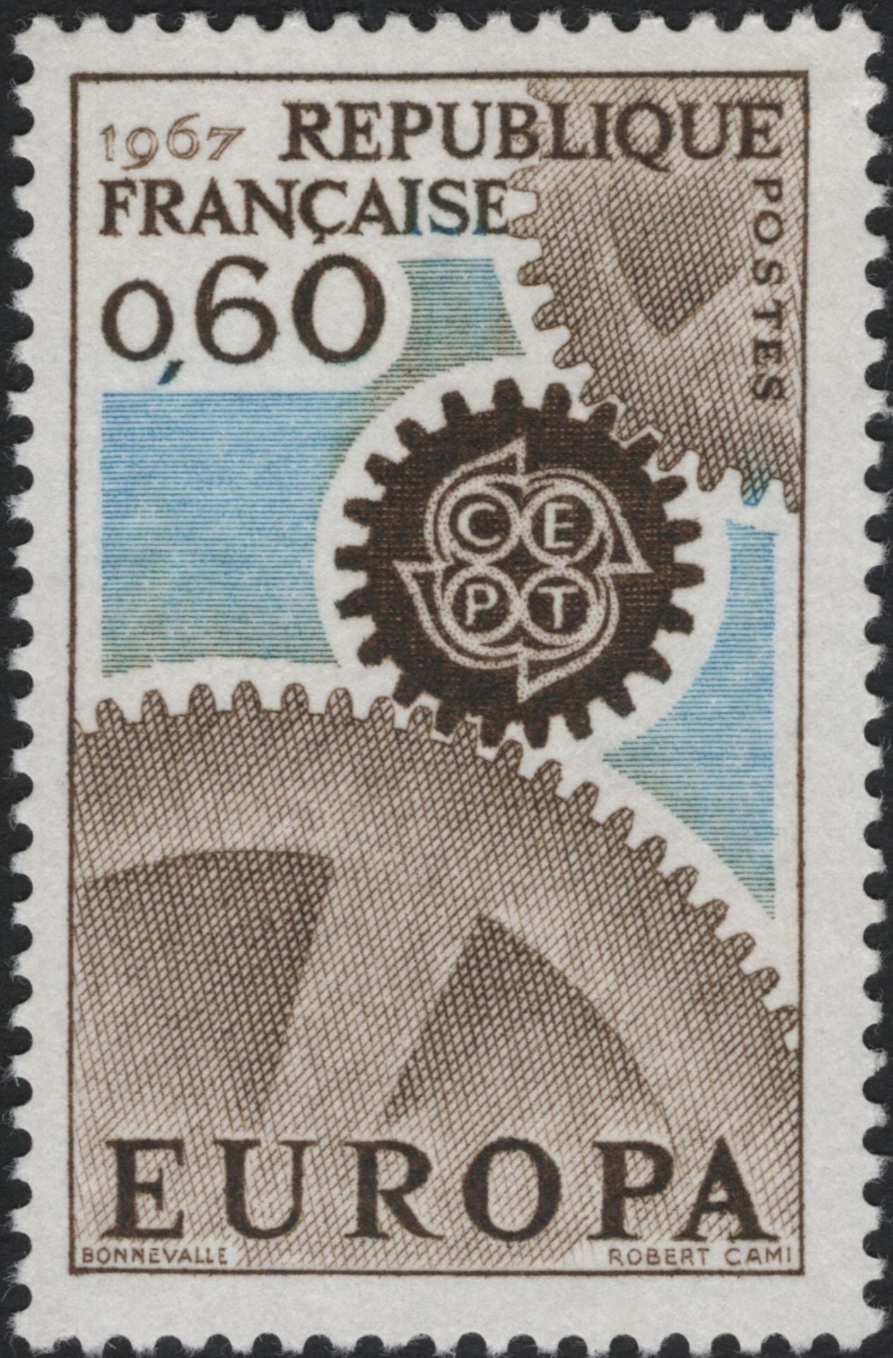 SCG11173 - France – Europa CEPT 1967 “Industrial Cooperation” Stamp Set (2 values)