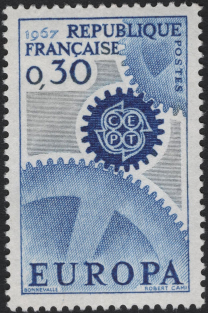SCG11173 - France – Europa CEPT 1967 “Industrial Cooperation” Stamp Set (2 values)