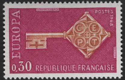 SCG11174 - France – Europa CEPT 1967 “Key” Stamps (Complete Set of 2)