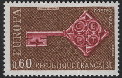 SCG11174 - France – Europa CEPT 1967 “Key” Stamps (Complete Set of 2)