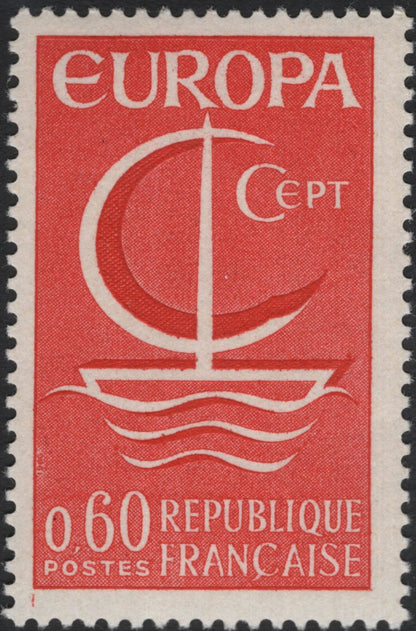 SCG11175 - France – Europa CEPT 1967 “Sailing Ship” Definitive Pair