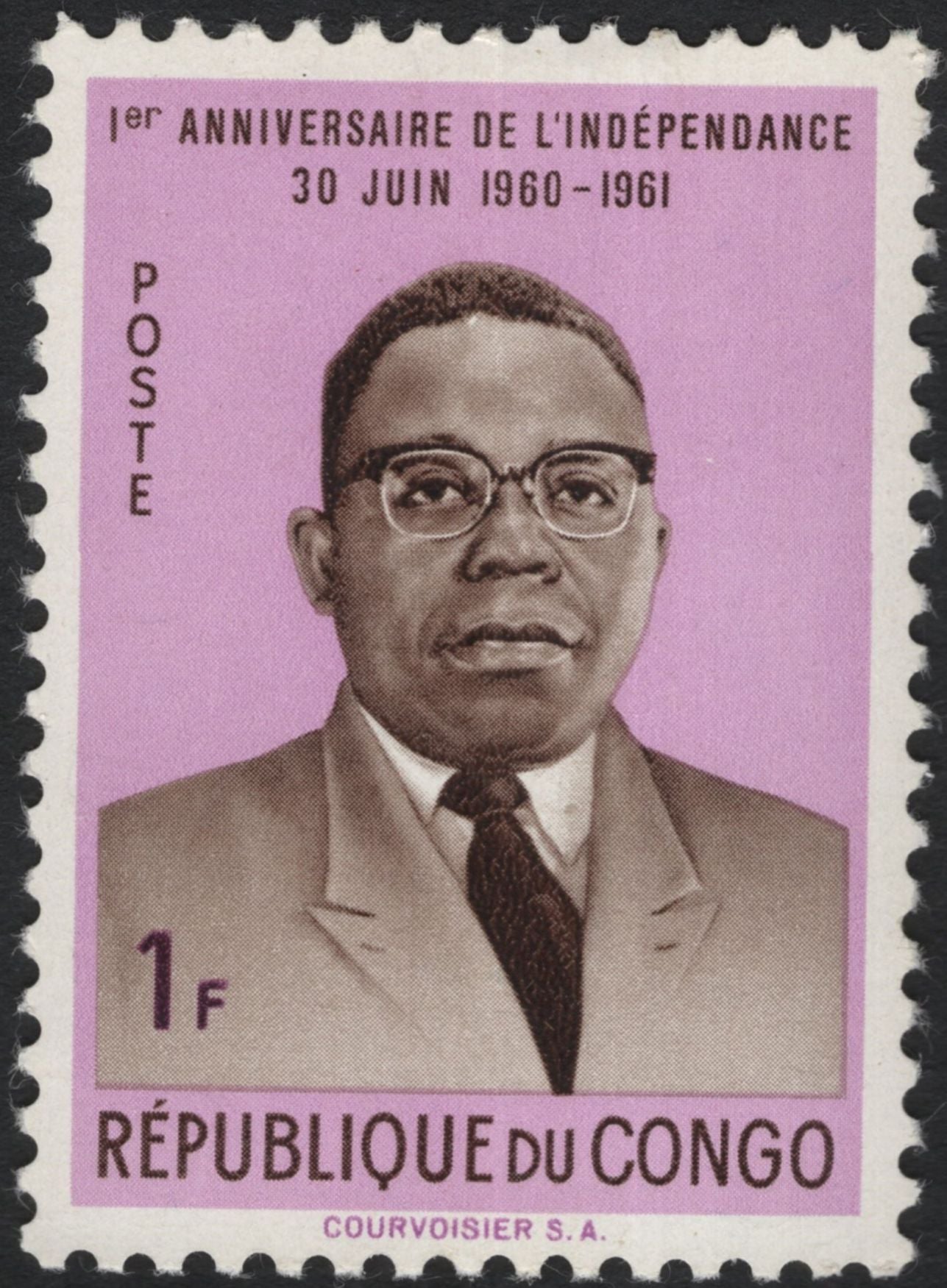 SCG11179 - Republic of the Congo 1961 – Independence Anniversary Portrait Set (1F & 150F)