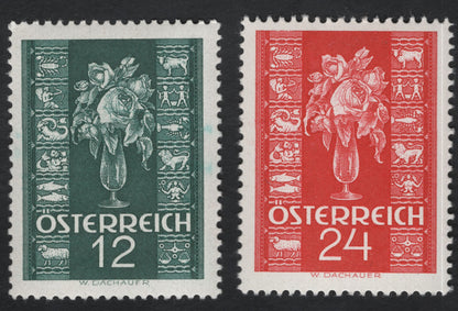 SCG11180 - Austria – Folk Art Rose Motif Definitives (W. Dachauer Design)
