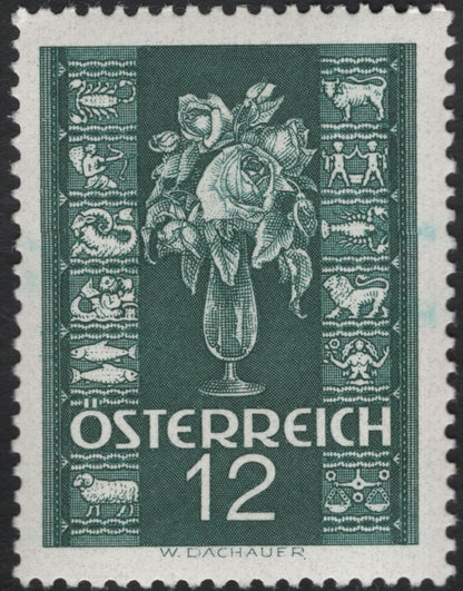 SCG11180 - Austria – Folk Art Rose Motif Definitives (W. Dachauer Design)