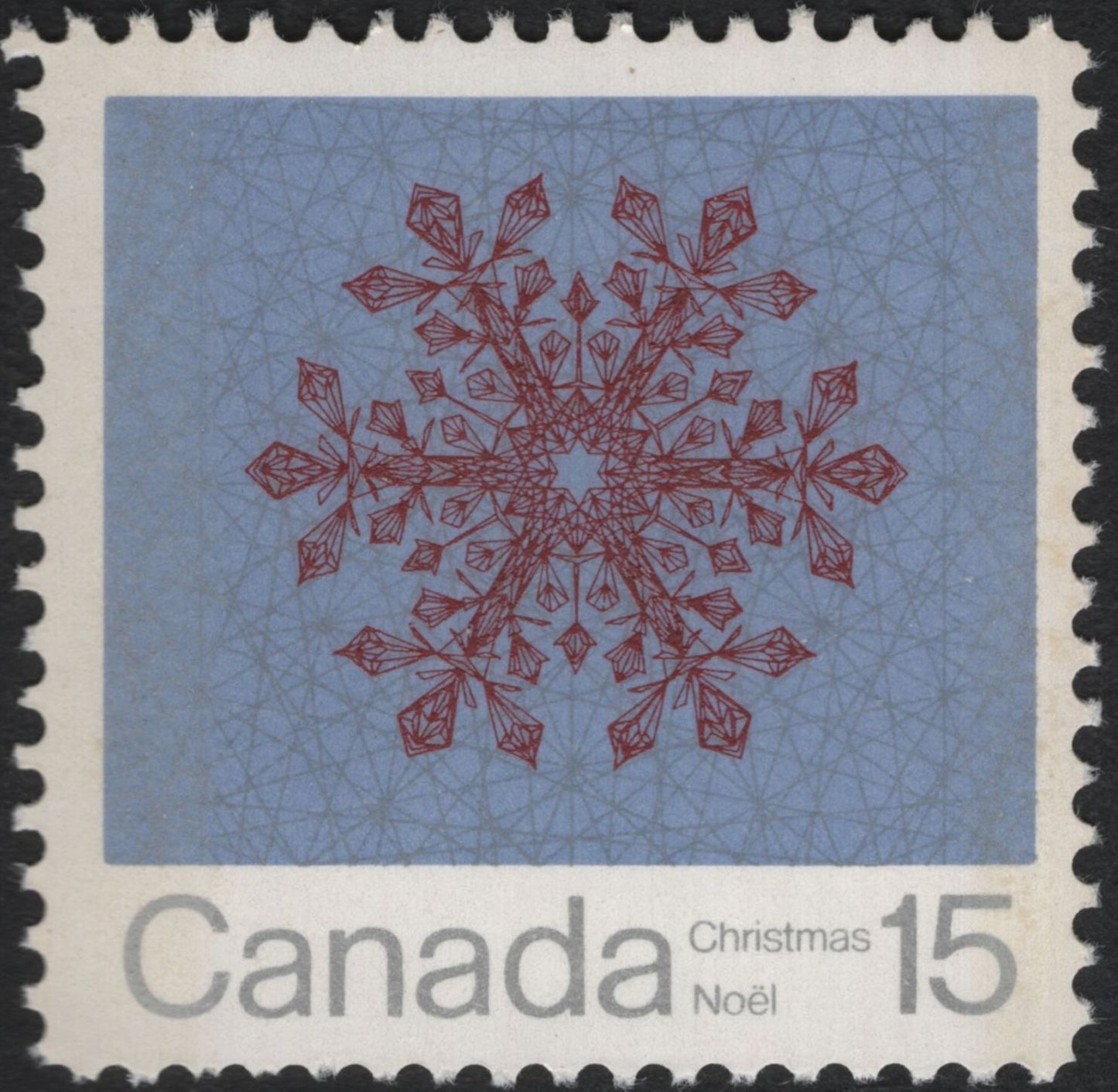 SCG11171 - Canada 1971 Christmas (Noël) – Geometric Snowflake Designs (10¢ & 15¢)
