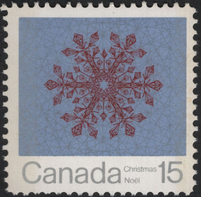 SCG11171 - Canada 1971 Christmas (Noël) – Geometric Snowflake Designs (10¢ & 15¢)