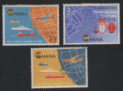 SCG11189 - Ghana – New Town & Harbour, Tema (Airmail Issue)