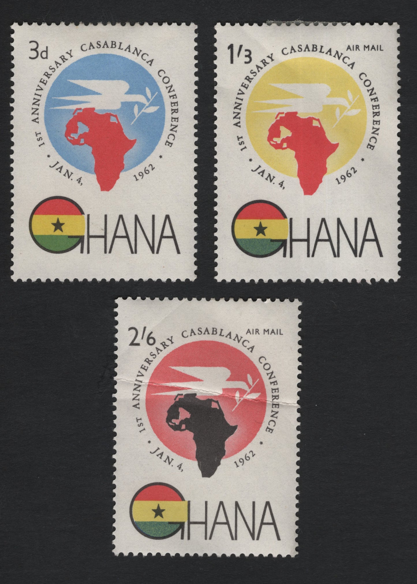 SCG11188 - Ghana – 1st Anniversary of the Casablanca Conference (1962) | Complete Set