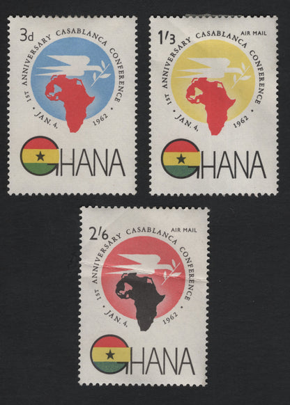 SCG11188 - Ghana – 1st Anniversary of the Casablanca Conference (1962) | Complete Set