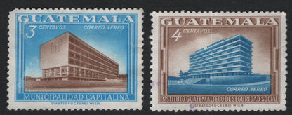 SCG11193 - Guatemala – Modern Architecture Airmail Pair (Municipalidad Capitalina & IGSS)