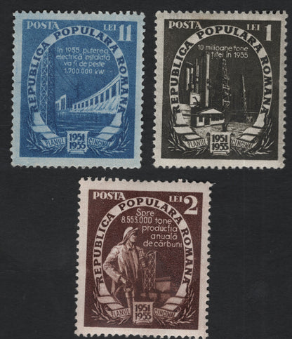 SCG11199 - Romania – 1951–1955 Five-Year Plan Industrial Development Stamps