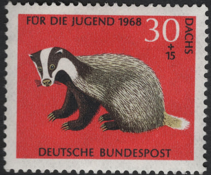 SCG11205 - Germany (Deutsche Bundespost) – 1968 “Für die Jugend” Wildlife Semi-Postal Set