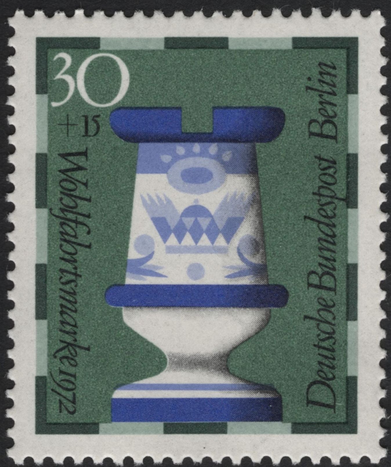 SCG11206 - Germany (Berlin) 1972 Welfare Chess Pieces – Semi-Postal Set