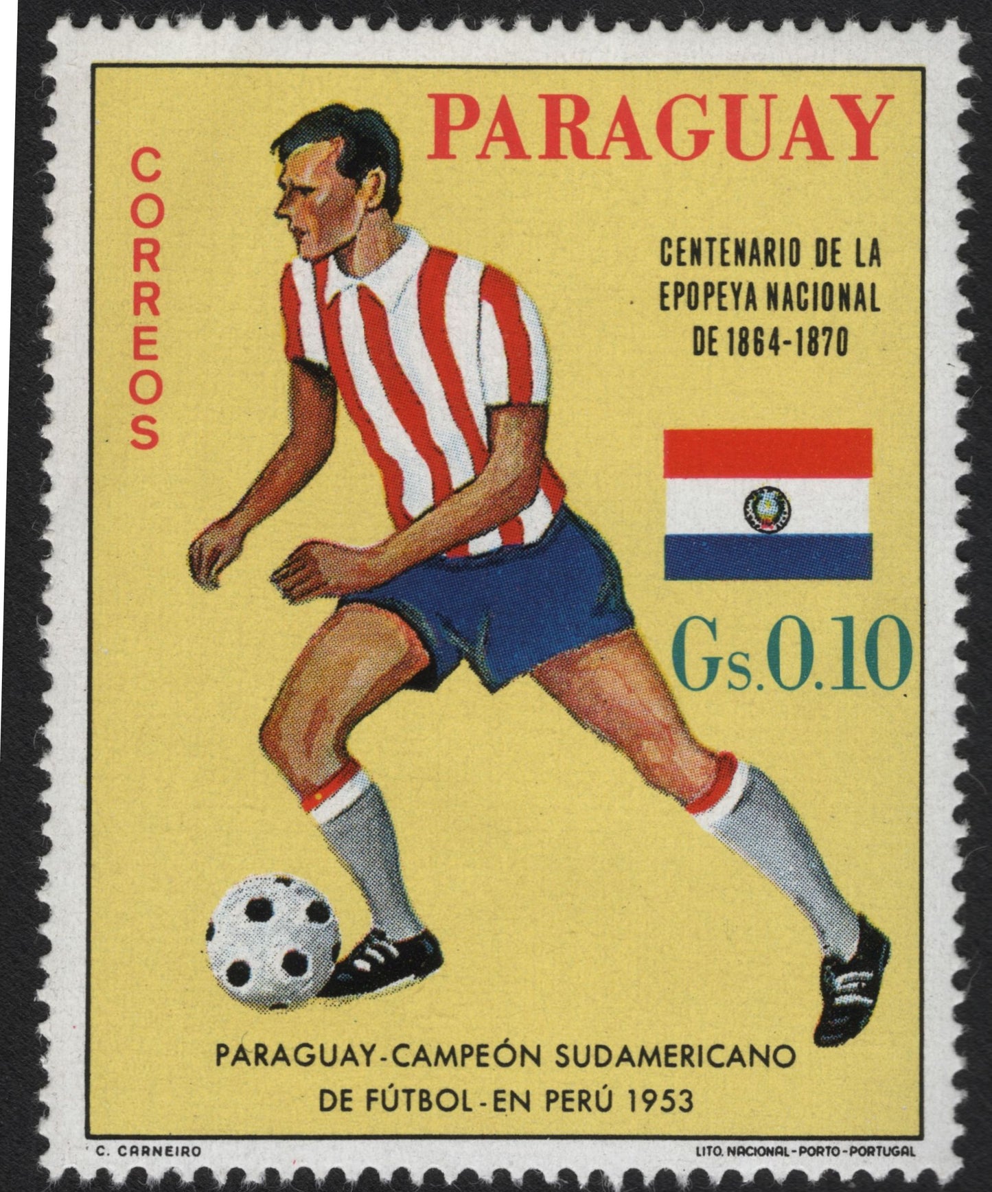 SCG11181 - Paraguay – Football Achievements Commemorative Set (Centenary of the National Epic, 1864–1870)