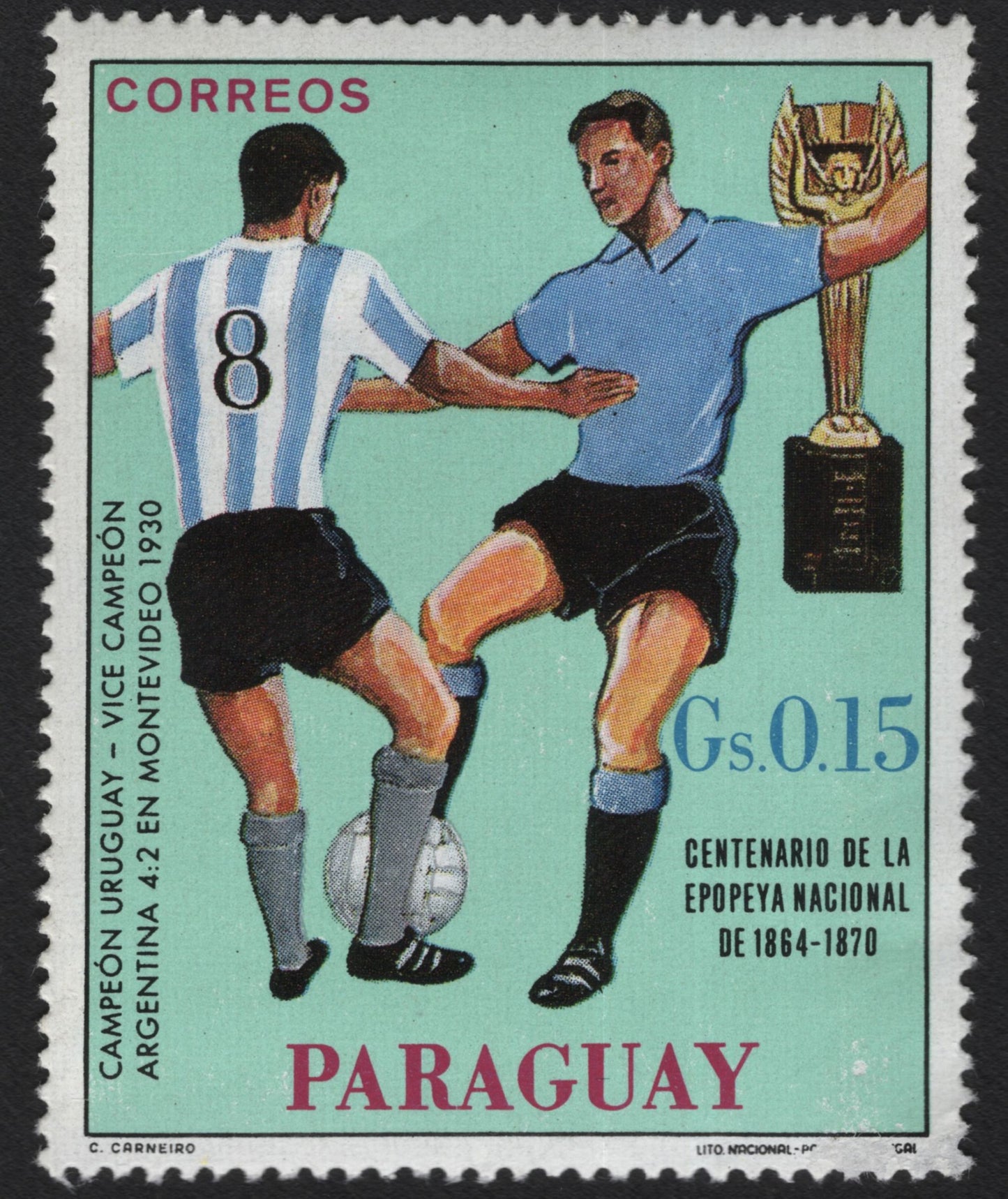 SCG11181 - Paraguay – Football Achievements Commemorative Set (Centenary of the National Epic, 1864–1870)