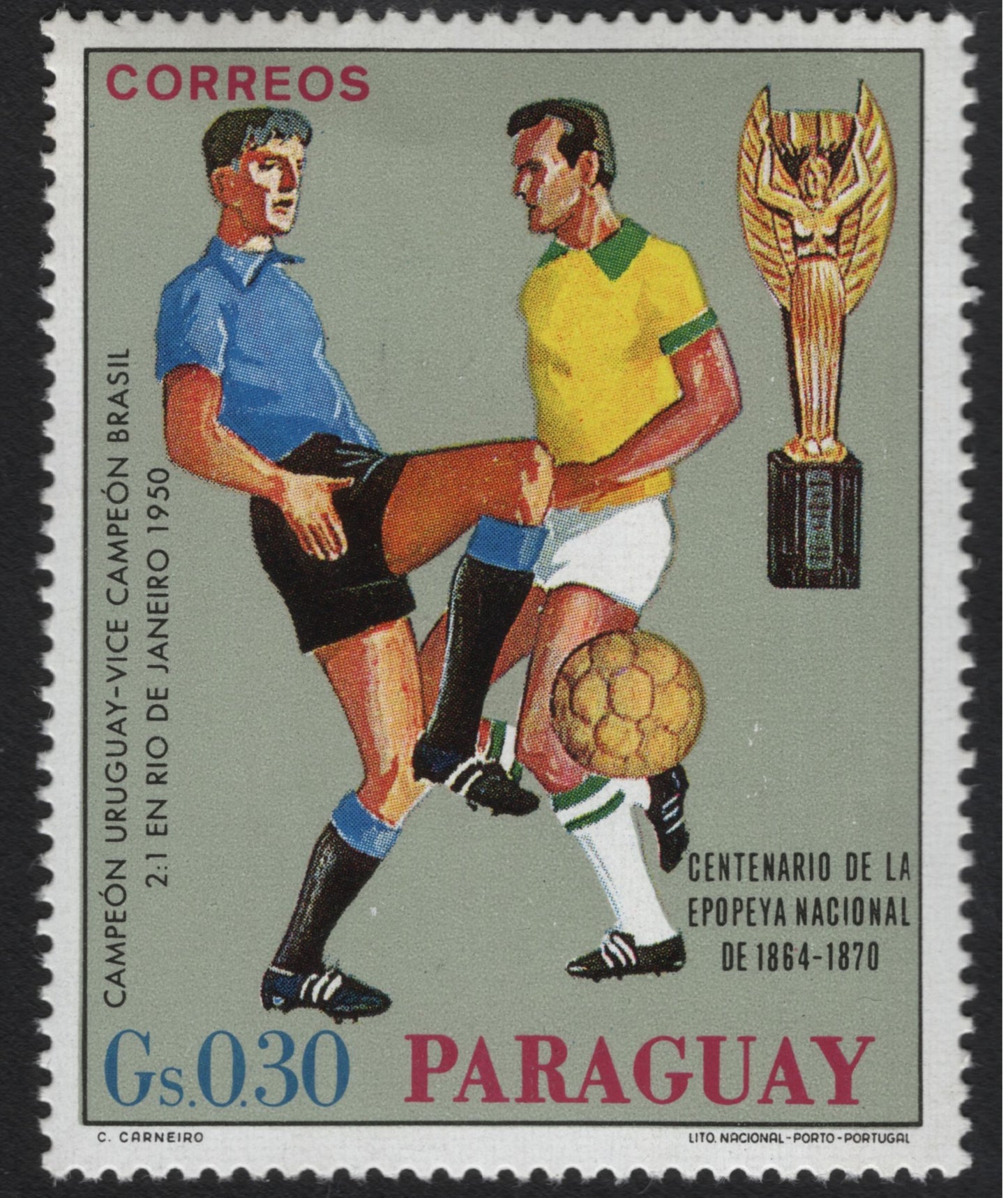 SCG11181 - Paraguay – Football Achievements Commemorative Set (Centenary of the National Epic, 1864–1870)