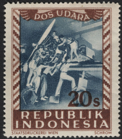 SCG11183 - 🇮🇩 Indonesia – “Dos Udara” Airmail Stamp Pair