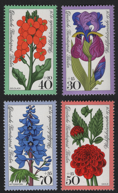 SCG11184 - Germany (West) 1976 – Flowers Semi-Postal Charity Set (Wohlfahrtsmarke)