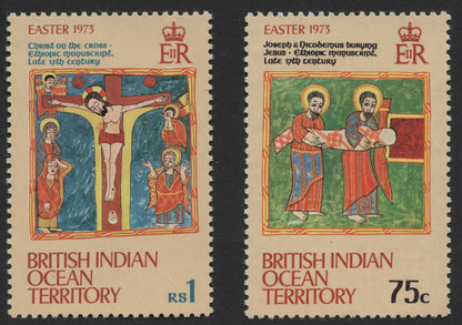 SCG525 - British Indian Ocean Territory 1973 Easter Religious Art Stamp Set