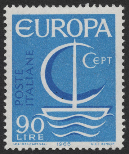 SCG453 - Italy 1966 Europa CEPT Stamp Set (40 Lire, 90 Lire)