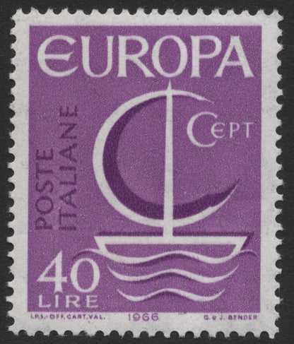 SCG453 - Italy 1966 Europa CEPT Stamp Set (40 Lire, 90 Lire)