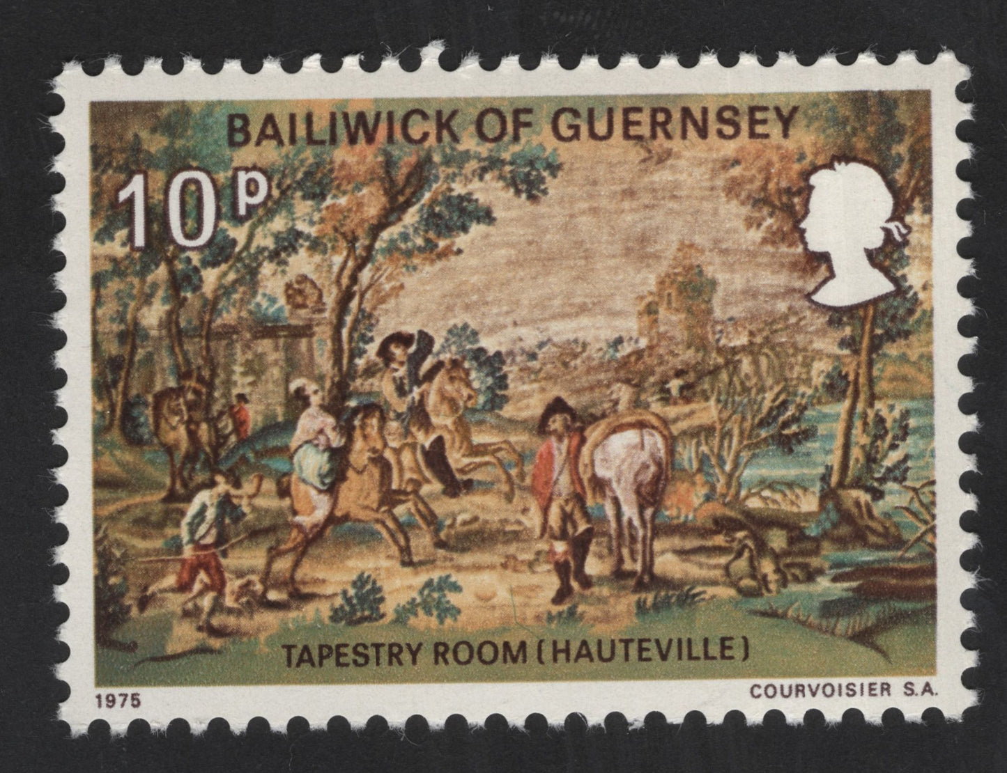 SCG13399 - Guernsey 1975 – Tapestry Room, Hauteville House (10p)