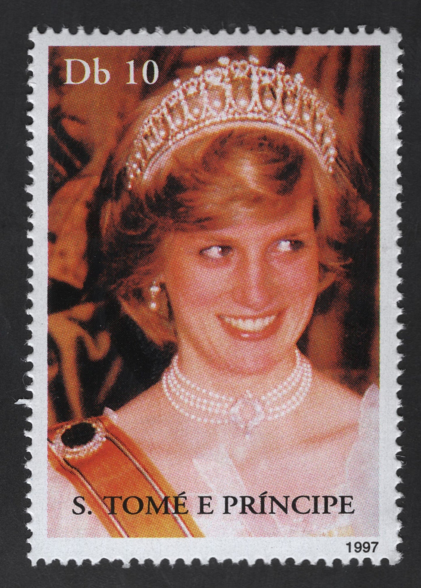 SCG13455 - Princess Diana Memorial – São Tomé and Príncipe 10 Db Stamp (1997)