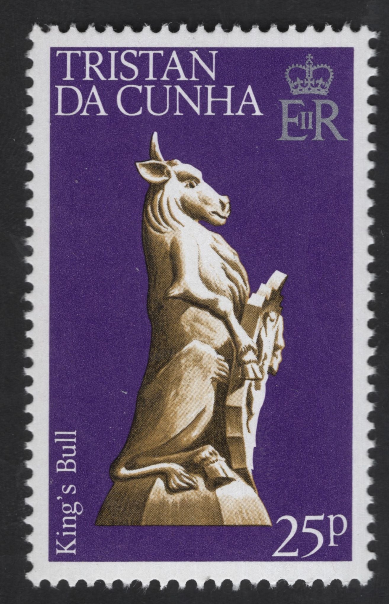 SCG13463 - Tristan da Cunha 25p “King’s Bull” Statue Stamp