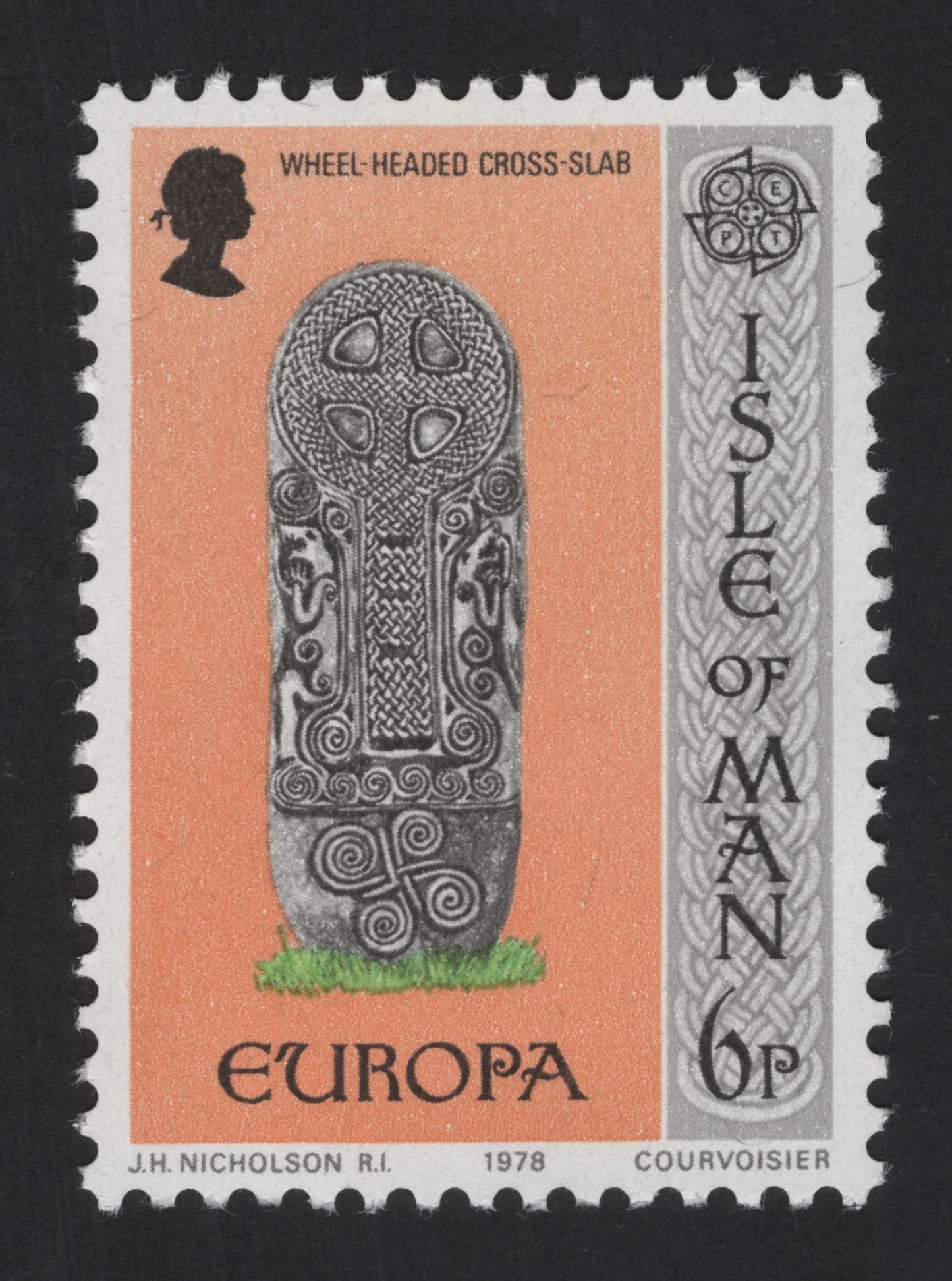 SCG13334 - Europa 1978 – Wheel-Headed Cross-Slab, 6p (Isle of Man)