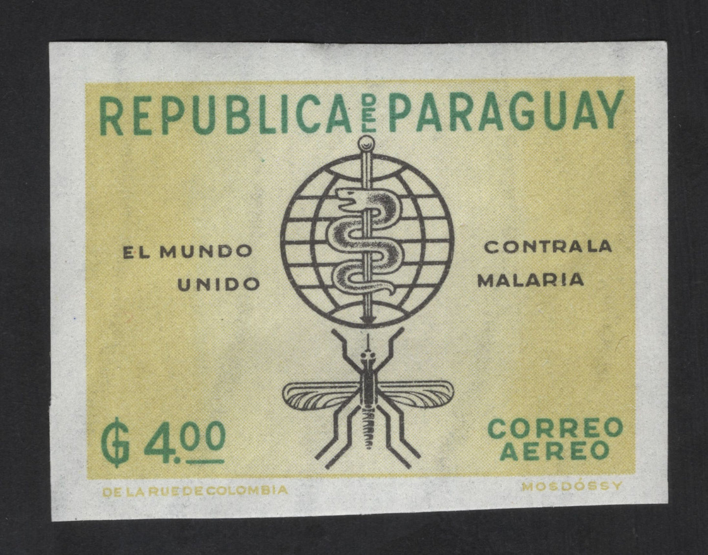 SCG13337 - Paraguay 4G Airmail – World United Against Malaria Campaign