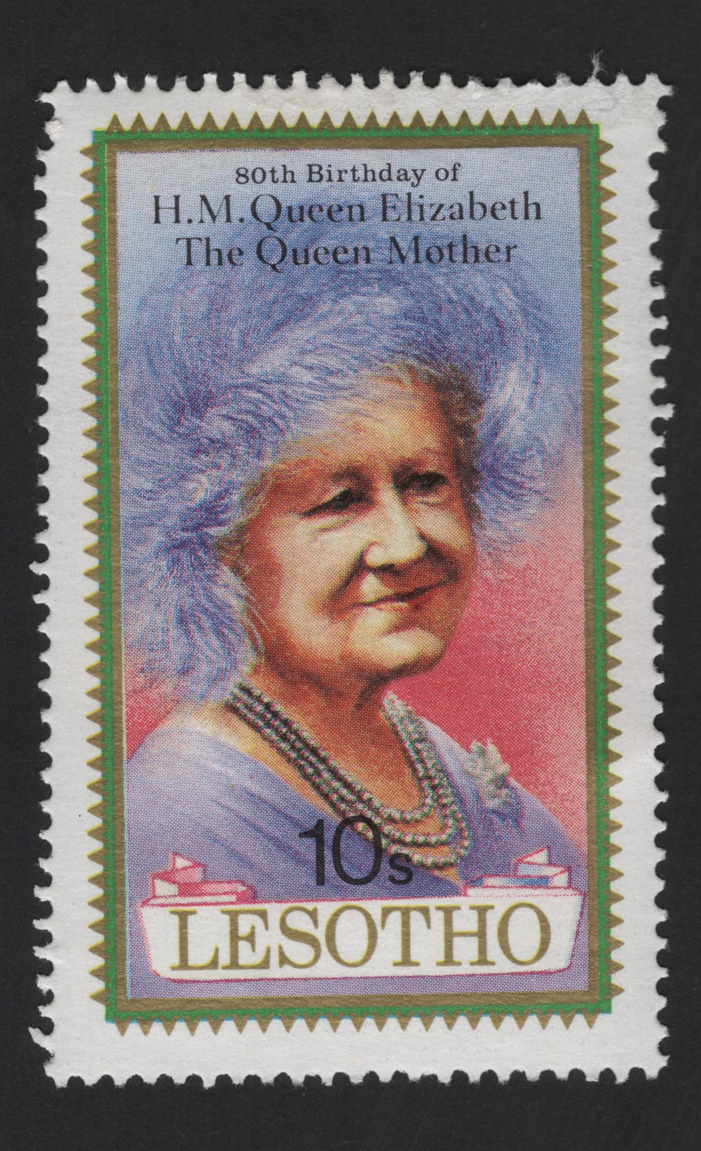 SCG13338 - Lesotho 1980 – 10s 80th Birthday of Queen Elizabeth The Queen Mother