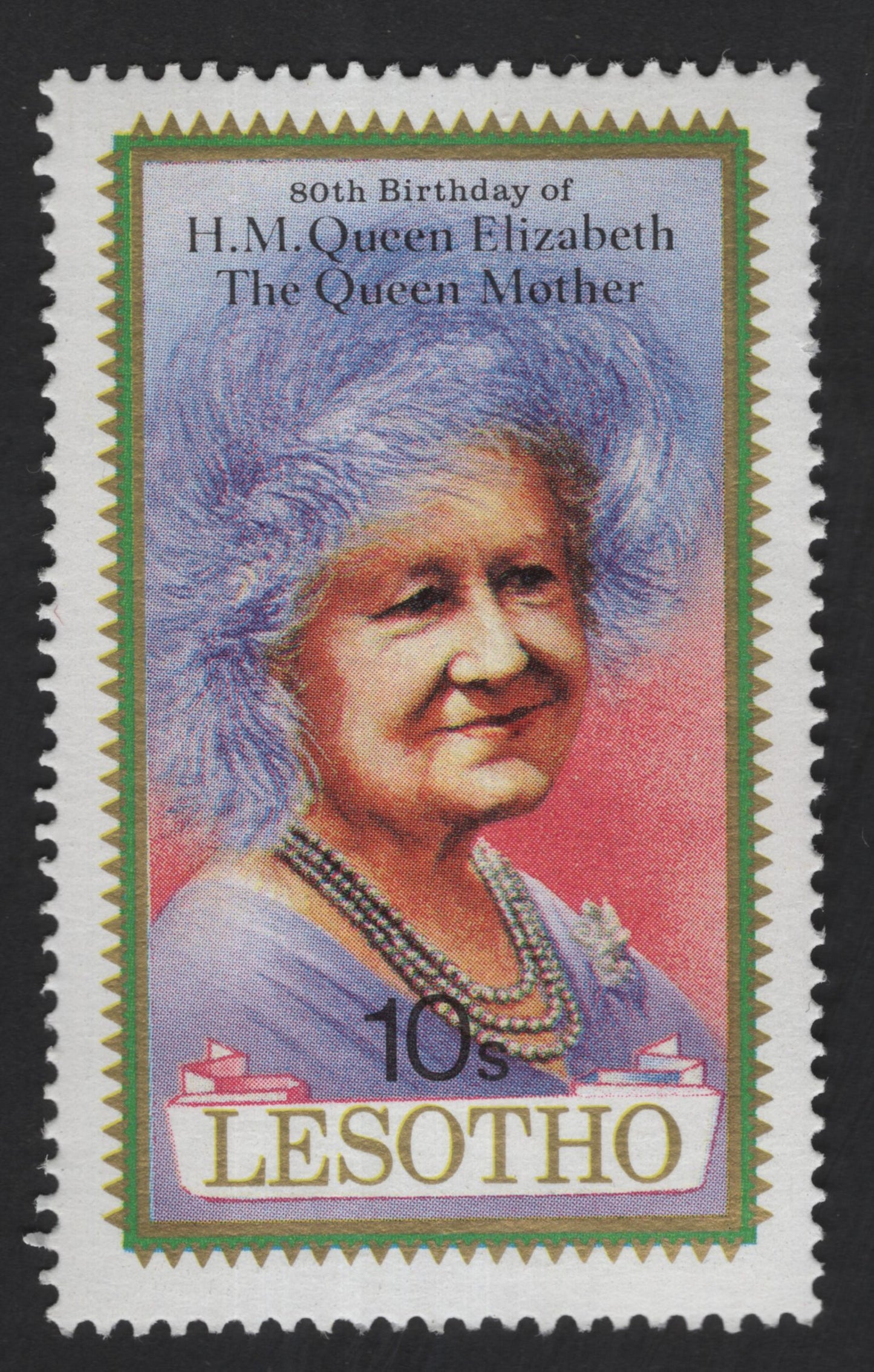 SCG13361 - 80th Birthday of H.M. Queen Elizabeth The Queen Mother – 10s Commemorative Stamp