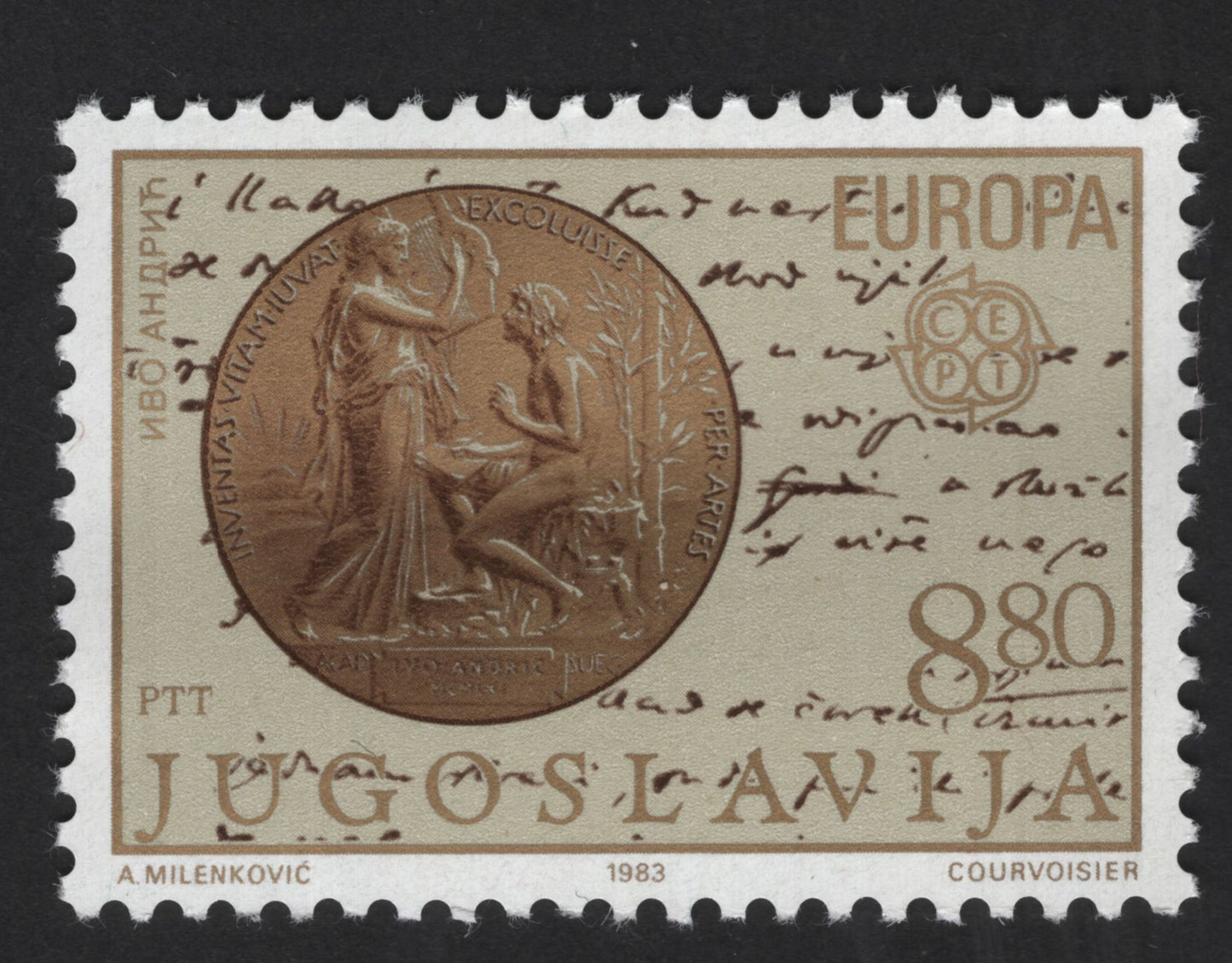 SCG13329 - Yugoslavia 1983 – Europa CEPT Stamp Featuring Ivan Gundulić Medal (8 Dinara)