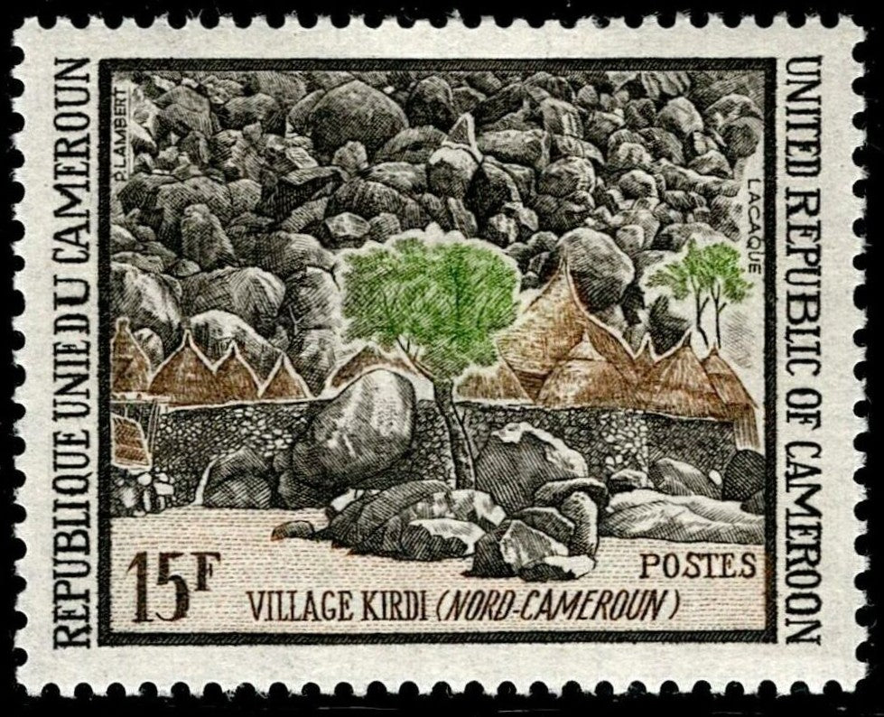 SCG6286 - Cameroon 15F – Village Kirdi, Northern Cameroon (1960s)